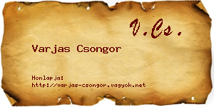 Varjas Csongor névjegykártya